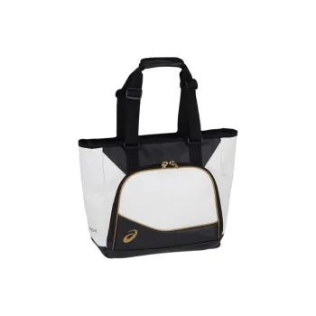 Asics Goldstage Synthetic Leather Tote Bag, Shopping Bag, Shoulder Bag, Handbag Unisex Black & White