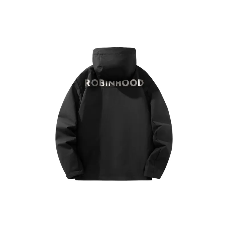ROBINHOOD Waterproof And Windproof Windbreaker Jacket Unisex Black-1