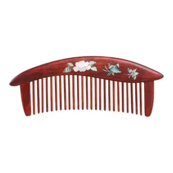 Zhou Guangsheng Natural Flower Butterfly And Melodious Rosewood Comb Massage Hair Care