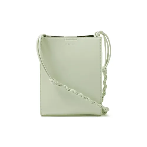JIL SANDER Tangle Calfskin Crossbody Bag, Shoulder Bag Trumpets Men's Blue Green
