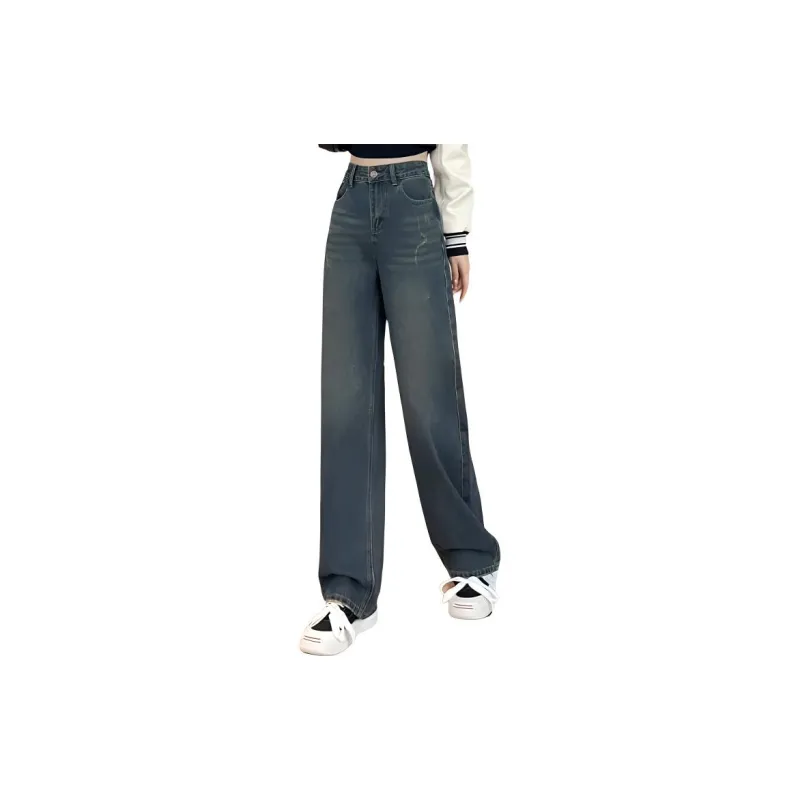 FAWENXIANGZI Jeans Women's Concrete Gray-2