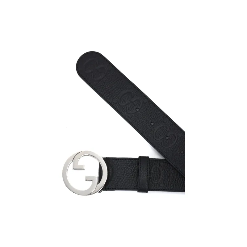 GUCCI Blonde Wide Leather Belt-3