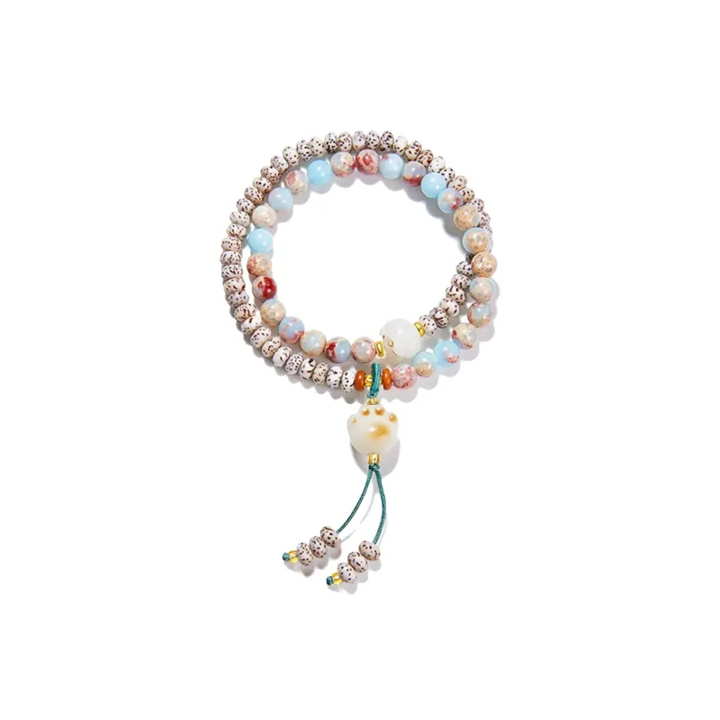 VIVIWELL Star Moon Bodhi Seeds Bracelets Women's-0