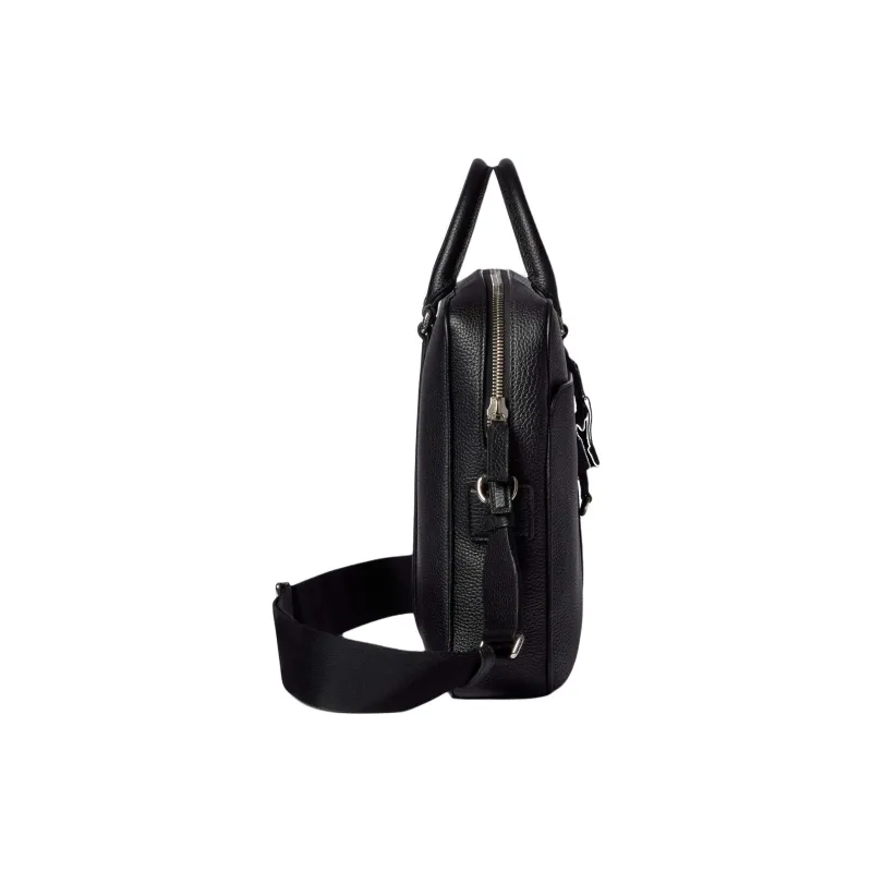 GUCCI Soft Grain Leather Briefcase Medium Size Men's Black-2