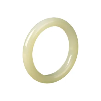 YUYIHUAN Hetian Jade Bangles Pale Greenish White Jade Unisex