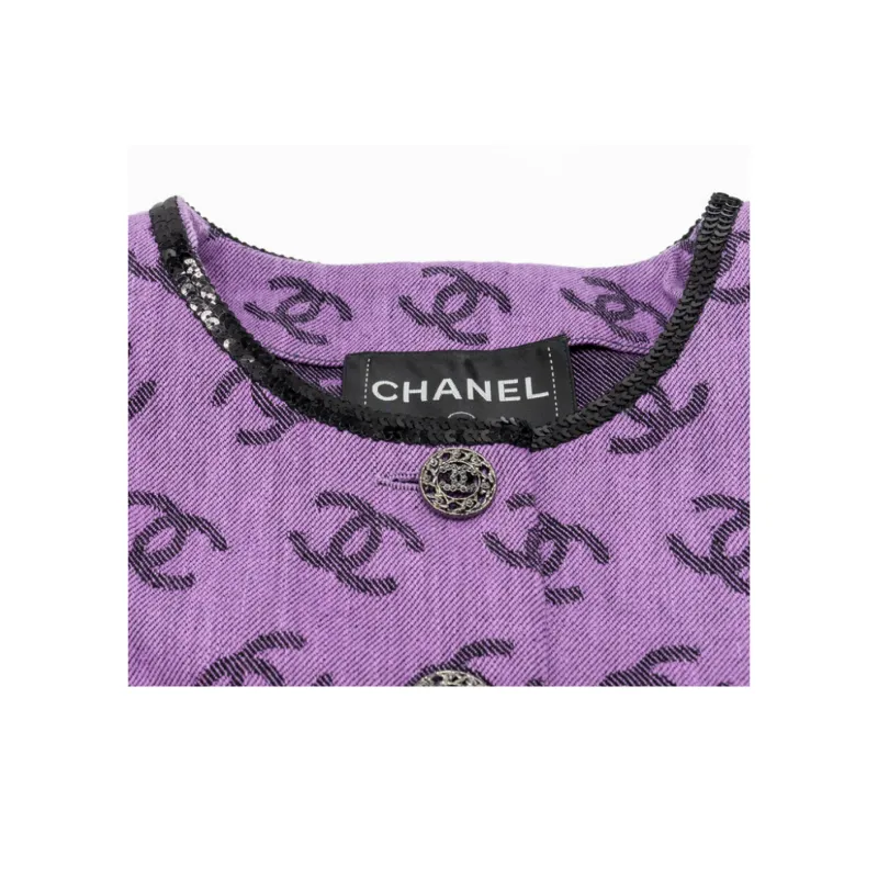 CHANEL 1986 1988 Interlocking CC pattern Jacket-6