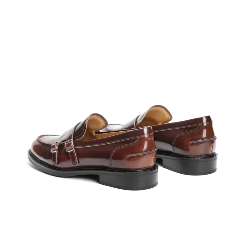 BELLE Loafers Women's Black, Red Brown-8