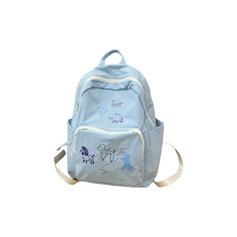 NX DOUGHNUT Nylon Fabric Backpack Women's Dark Blue/Light Blue-3