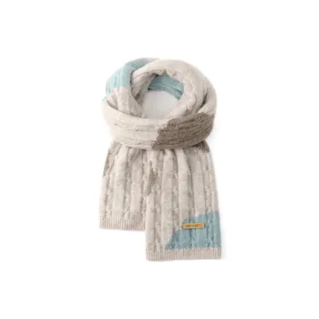 FREE RABBITⅡ Fall And Winter Wool Advanced Thickened Warm Knitted Fabric Scarf Unisex