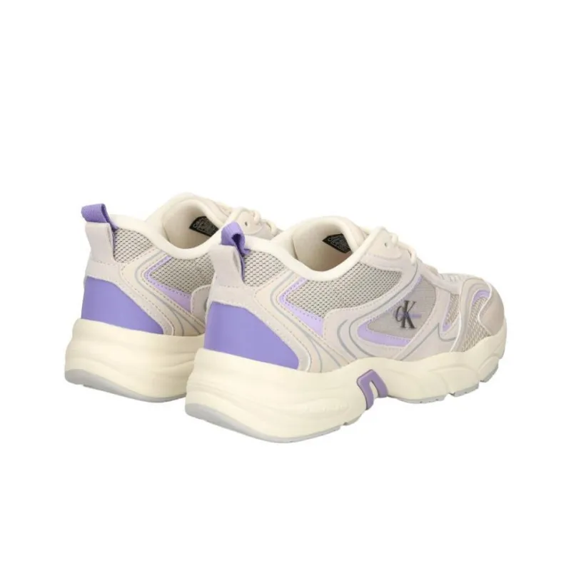 CKJ CALVIN KLEIN JEANS Low Top Casual Shoes Women's White Purple-3