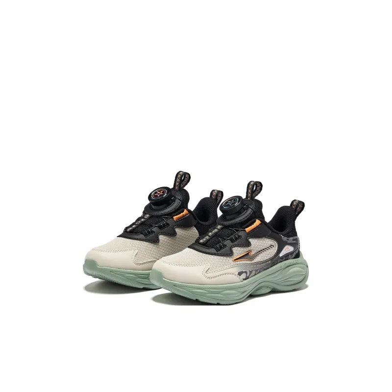 ERKE KIDS Soaring 3 Slip-Resistant Cushioning Wear-Resistant Low-Top Kids' Running Shoes Gray Black Kids'-1