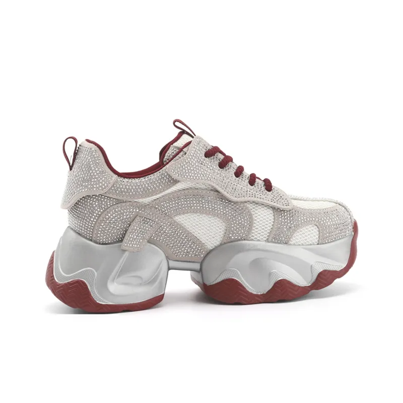 TOM TAILOR Red Flame Starlight Sports Boots Low Top Chunky Sneakers Women's-30
