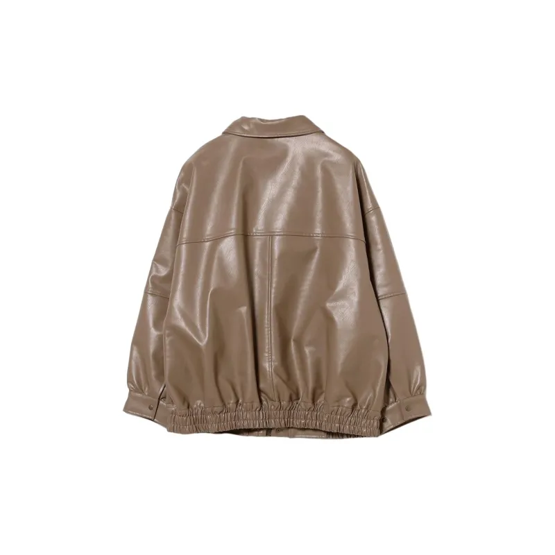 Beams Leather Jackets Women's-3