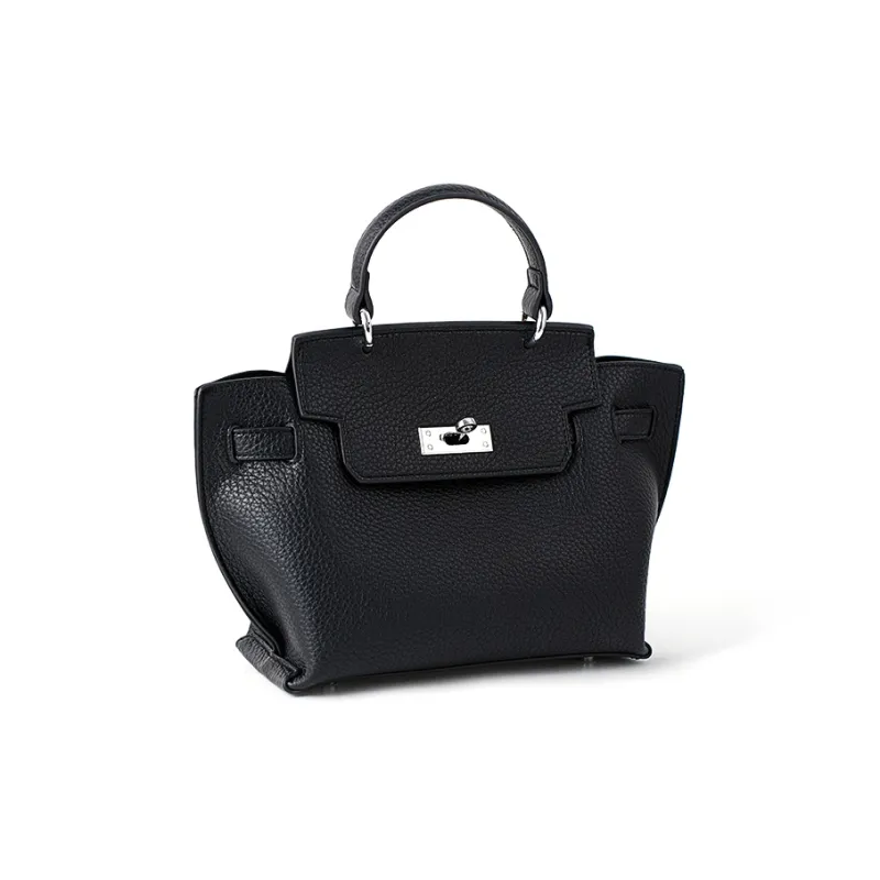 Vigno Synthetic Leather Handbag Shoulder Bag Regular Women's Black/Greige-1