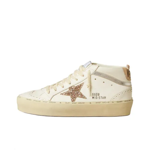 Golden Goose Mid Star High-Top Skateboard Shoes Women's White