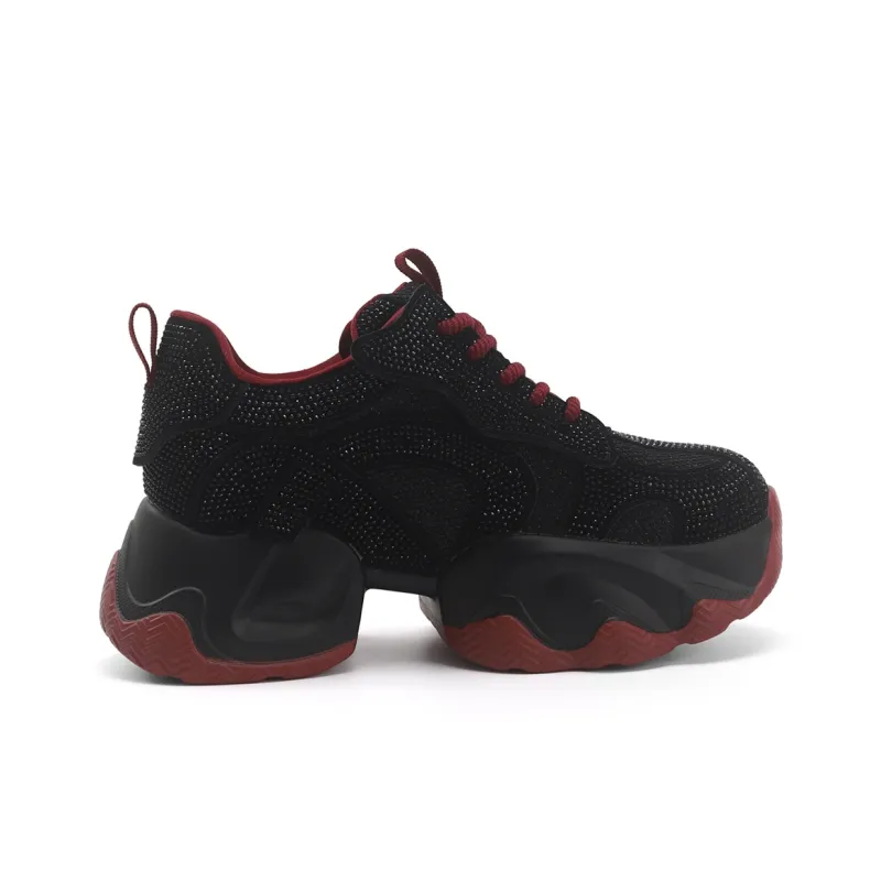 TOM TAILOR Red Flame Starlight Sports Boots Low Top Chunky Sneakers Women's-42