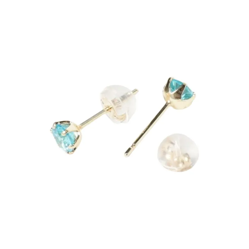 Beams Cubic Zirconia Earrings Women's Blue-1