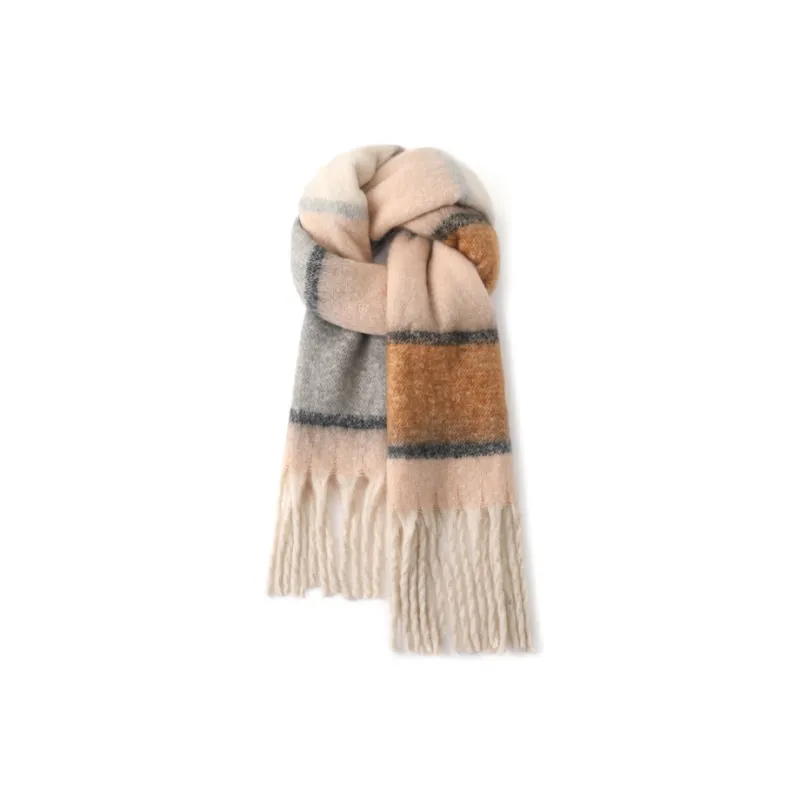 FREE RABBITⅡ Fall And Winter Advanced Versatile Brightening Warm Fringe Scarf Unisex-4
