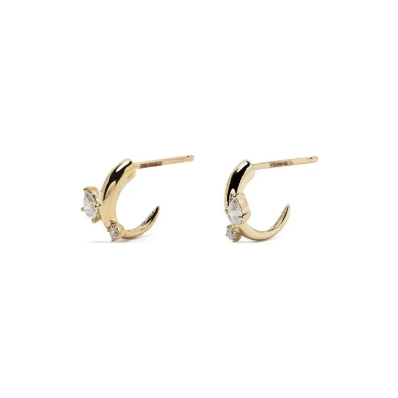 Adina Reyter 14kt Yellow Gold Premier Amigos Hoop Earrings-0