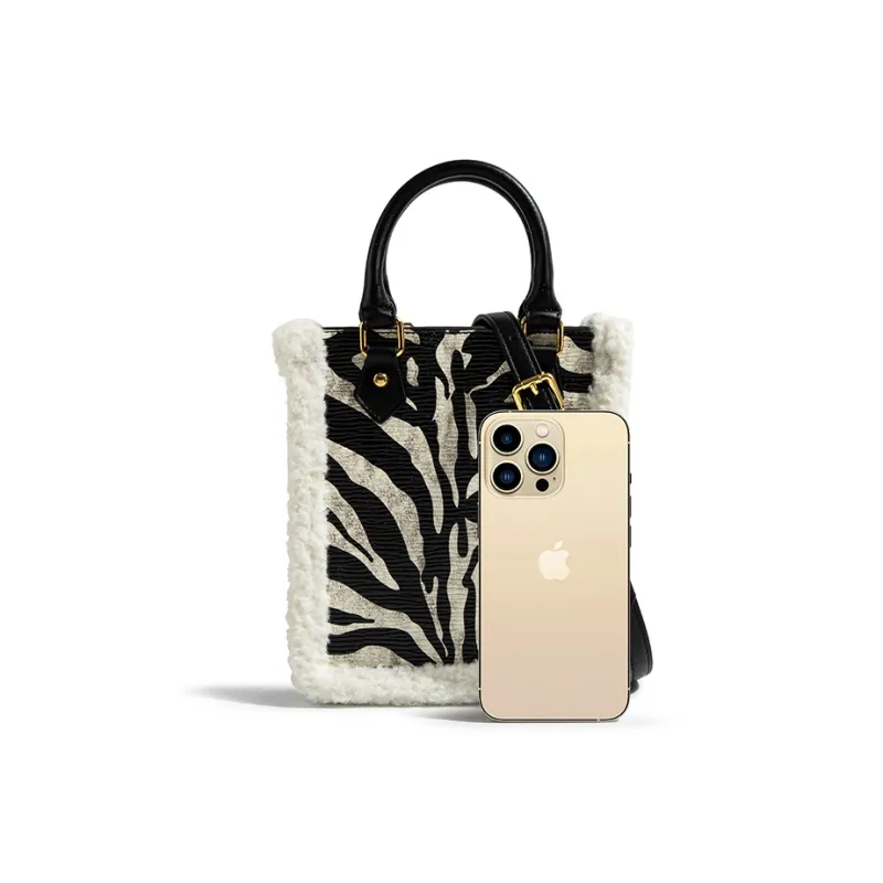 CAEISL&KCIEL Polyurethane One Shoulder Handbags Women's Zebra Print-1