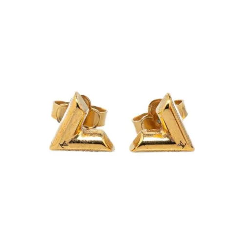 LOUIS VUITTON 2022 Plated Essential V Stud Costume Earrings