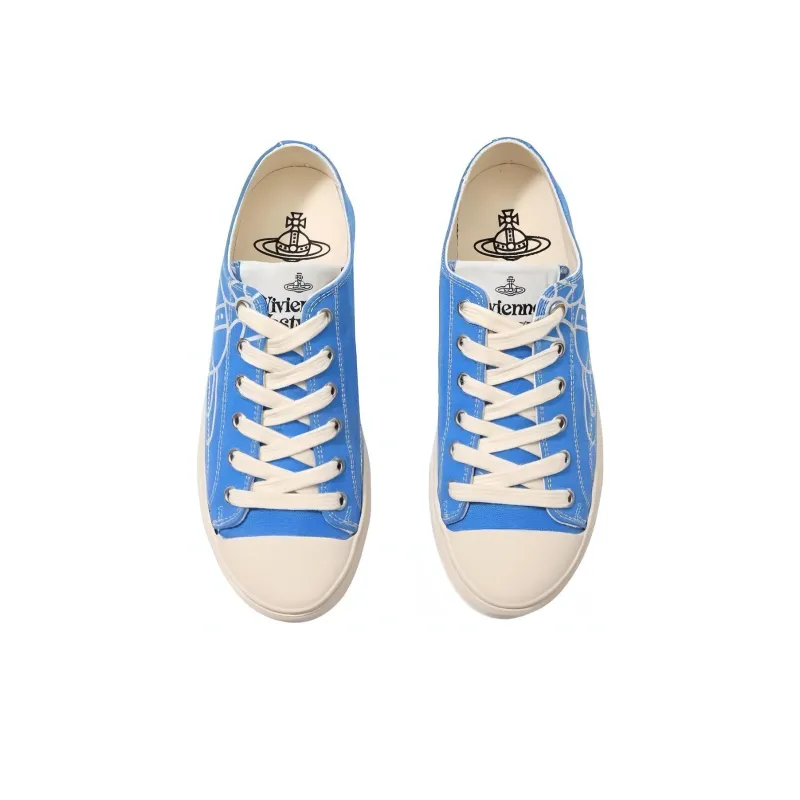 Vivienne Westwood Low Top Skateboard Shoes Women's Blue-2