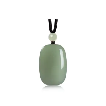 BYTHERE Hetian Jade Necklaces Pale Greenish White Jade Unisex