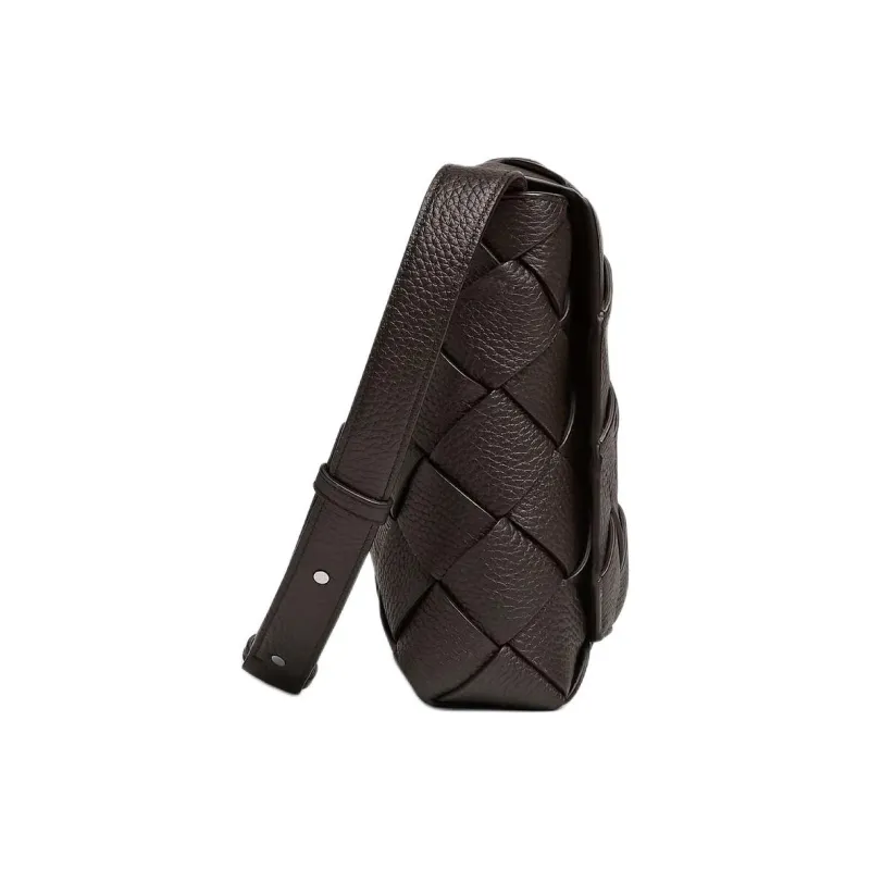 Bottega Veneta Calfskin Crossbody Bag Men's Dark Brown-1