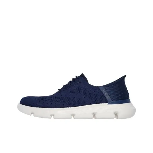 Skechers Slip Ins Anti Slip Wear Resistant Low Top Casual Shoes Men's Blue