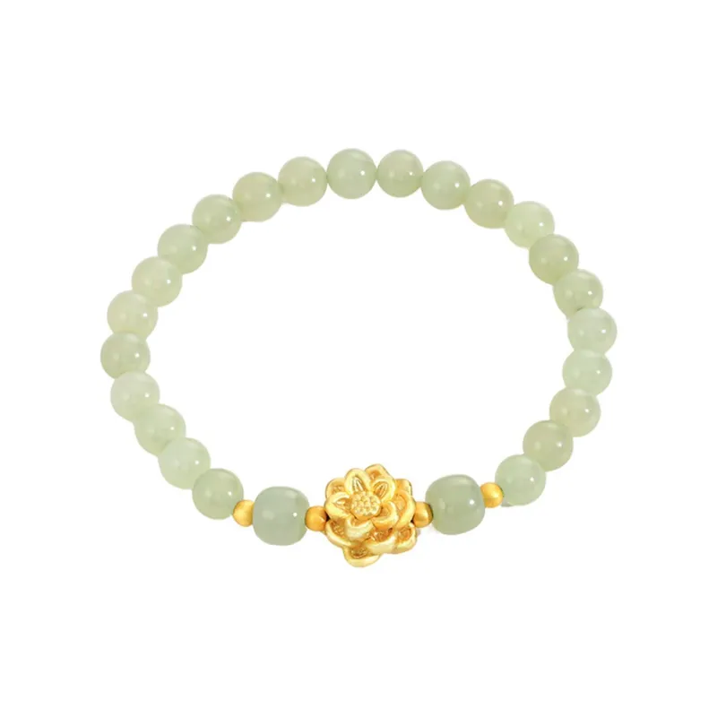 Lao Feng Xiang Hetian Jade Bracelets White Jade/Pale Greenish White Jade Women's-0