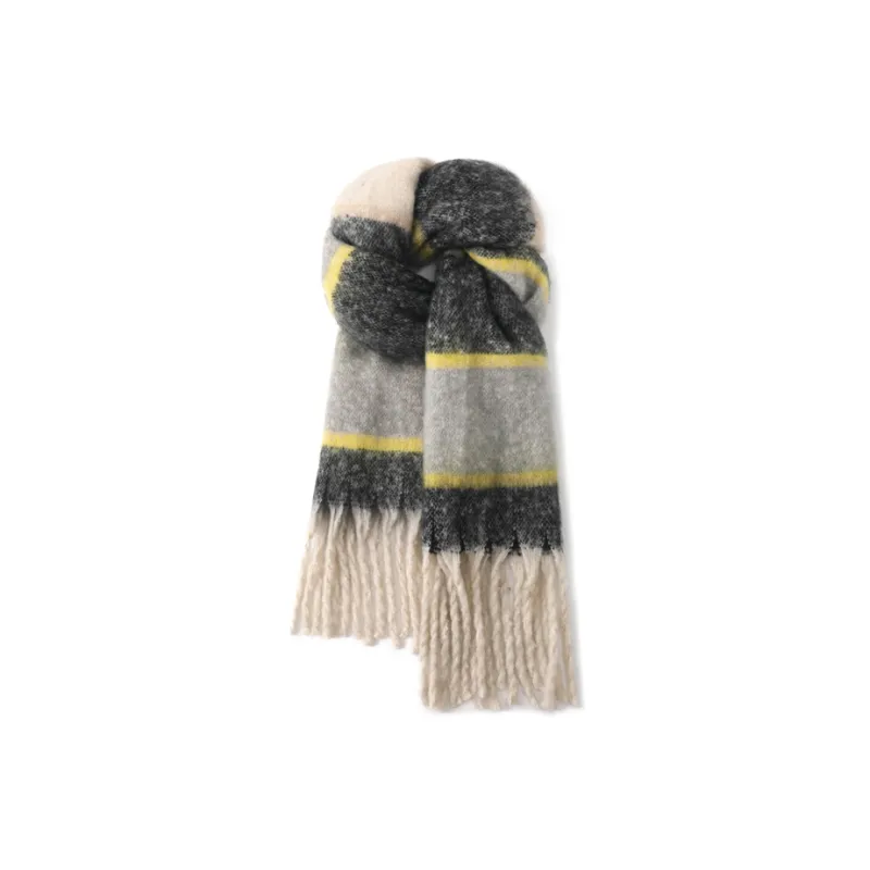FREE RABBITⅡ Fall And Winter Advanced Versatile Brightening Warm Fringe Scarf Unisex-2