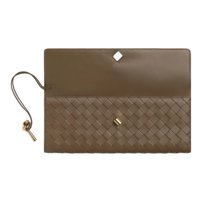 Bottega Veneta Lambskin Clutch Women's Pinecone Color-2