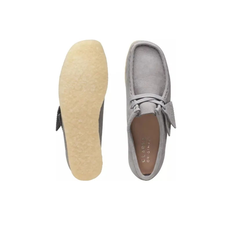 Clarks Originals Wallabee Boot Grey Nubuck Women's-6