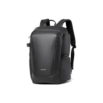 MOYYI Artificial Leather Backpack Unisex Black