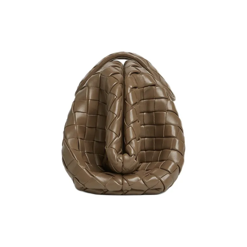 Bottega Veneta Sheepskin One Shoulder Clutch Women's Pinecone Brown-2
