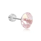 Huazi Stud Earrings 8mm-Rose Pink