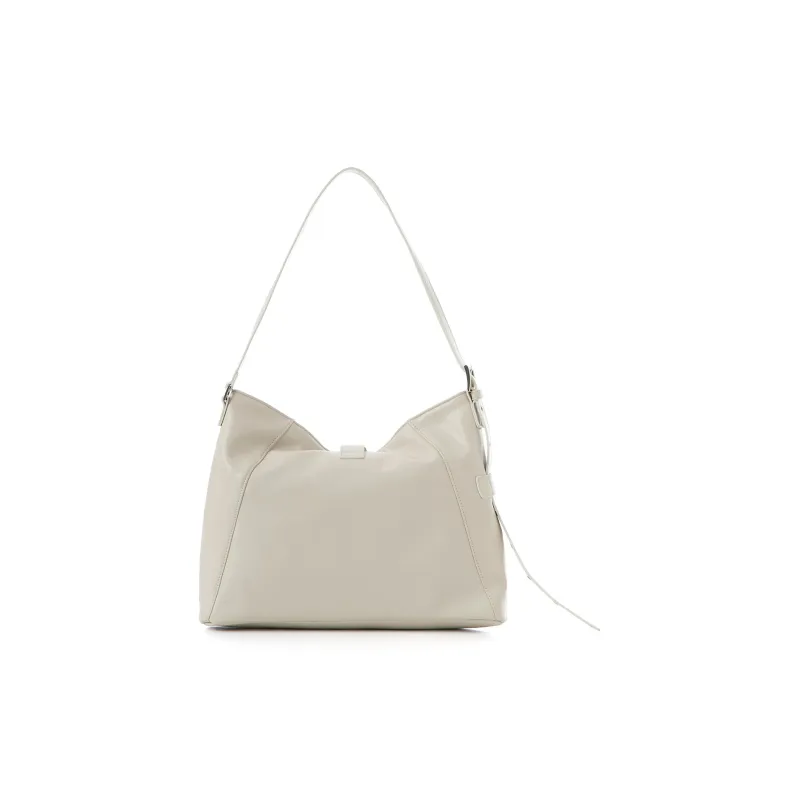 SQUARE Line Artificial Leather Casual HOBO Shoulder Bag Medium Size Women's-10