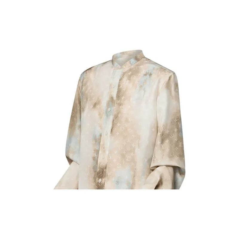 LOUIS VUITTON Collarless Monogram Cloud Shirt-3