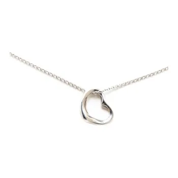 TIFFANY & CO. 2000 2023 Sterling Silver Elsa Peretti Open Heart Pendant Necklace