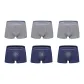 6 Pack (3 Heather Gray+3 Royal Blue)
