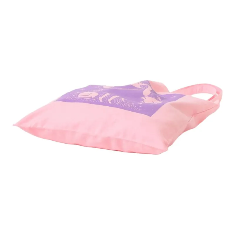 Beams Cotton Handbag Women's White/Pink-5