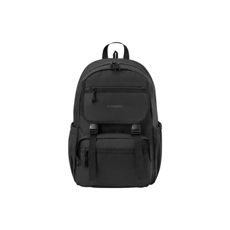 SEM/R Polyester Backpack Large Size Unisex Ecru/Royal Blue/Black-10