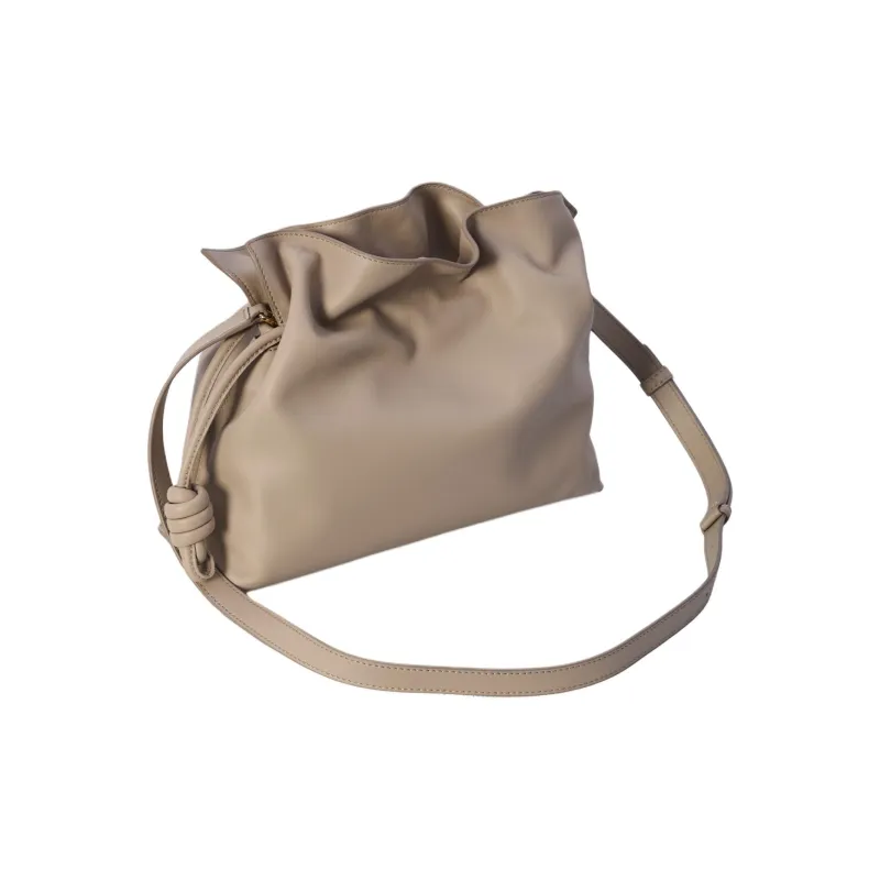 LOEWE Flamenco Napa Calf Leather Clutch Medium Size Women's Sand-2