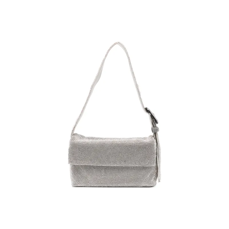 BENEDETTA BRUZZICHES Aluminum With Crystal And Rhinestones One Shoulder Handbags Women's Silver-1