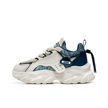 JKEM Cushioned Wear Resistant Slip Resistant Low Top Chunky Sneakers Men's
