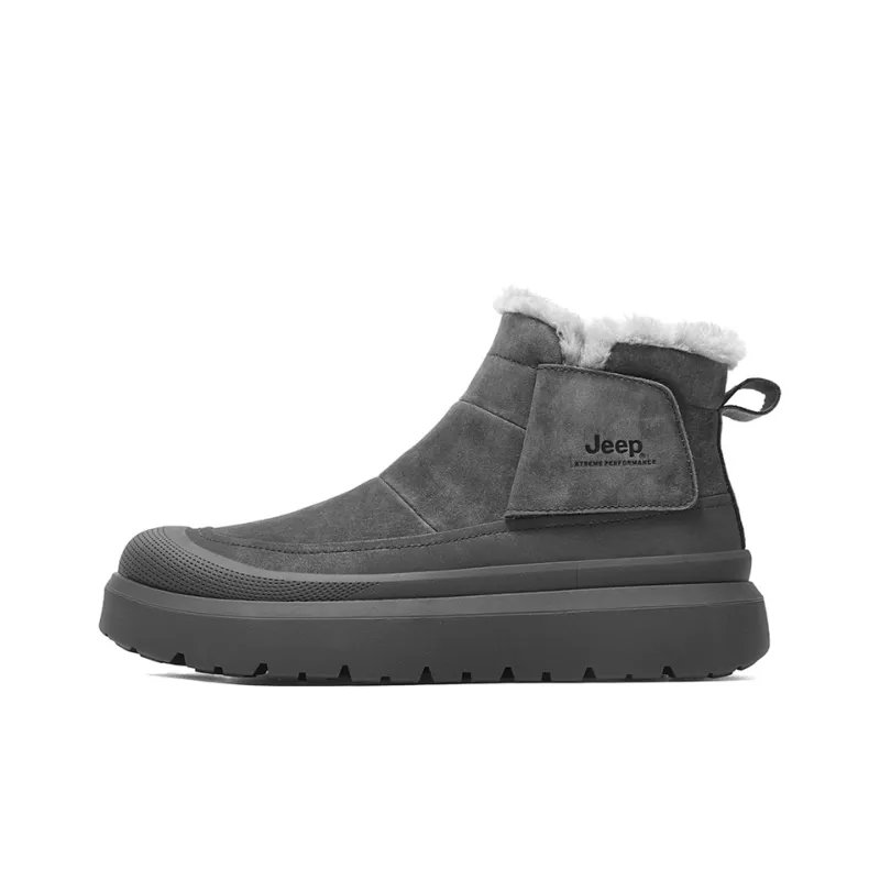 Jeep Warm Wear-Resistant Cushioning Height Increasing Slip-Resistant Short Snow Boots Women's-3