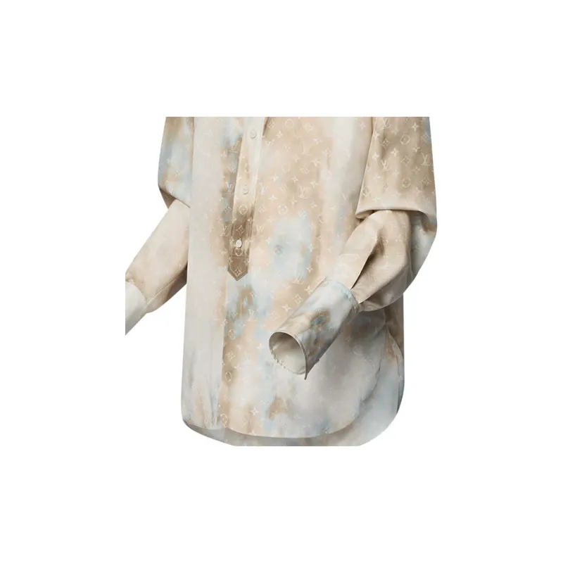 LOUIS VUITTON Collarless Monogram Cloud Shirt-4