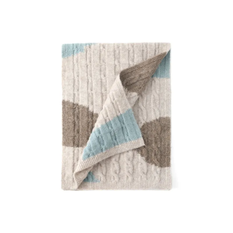 FREE RABBITⅡ Fall And Winter Wool Advanced Thickened Warm Knitted Fabric Scarf Unisex-1