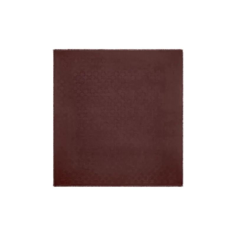 CELINE Wool Jacquard Shawls Women's Brown-0