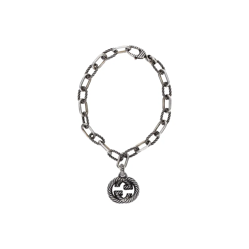 GUCCI Silver Bracelet With Interlocking G-0